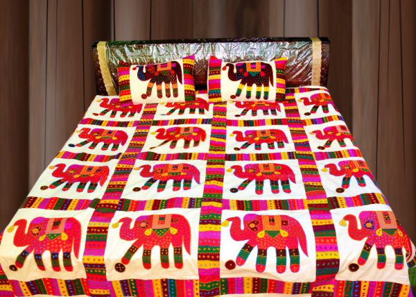 Patchwork Bed Sheet Elephant