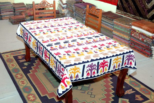 Patchwork Table Cover White